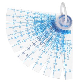 Uxcell 0.05-1mm Thickness Plastic Feeler Gauge Gap Filler Measuring Tool 13 in 1 Light Blue