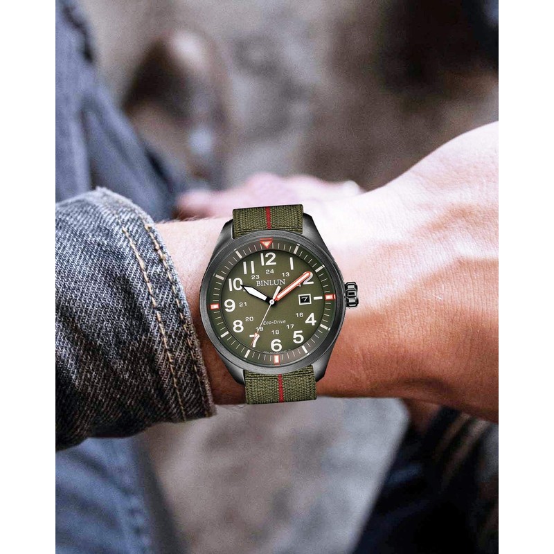 BINLUN Elastic Fabric Nylon Watch Band Waterproof Military Replacement Watch