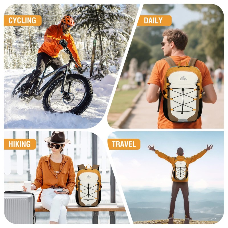 GES Multi-Functional 30L Hiking Backpack with Rain Cover, Durable Hiking