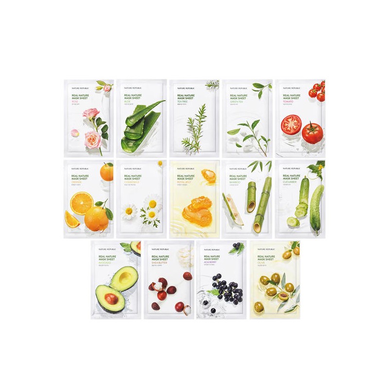[네이처리퍼블릭/마스크팩 1위] 15+15 리얼 네이처 마스크 팩 [Nature Republic/Top Mask