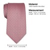 Retreez Check Textured Woven Microfiber Men's Tie Necktie - Red
