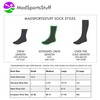 MadSportsStuff Flame Athletic Crew Socks (Multi-Neon/Black, Large)