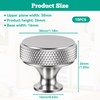sdhiiolp 10 Pcs Cabinet Knobs Matte Silver Metal Round Knurled