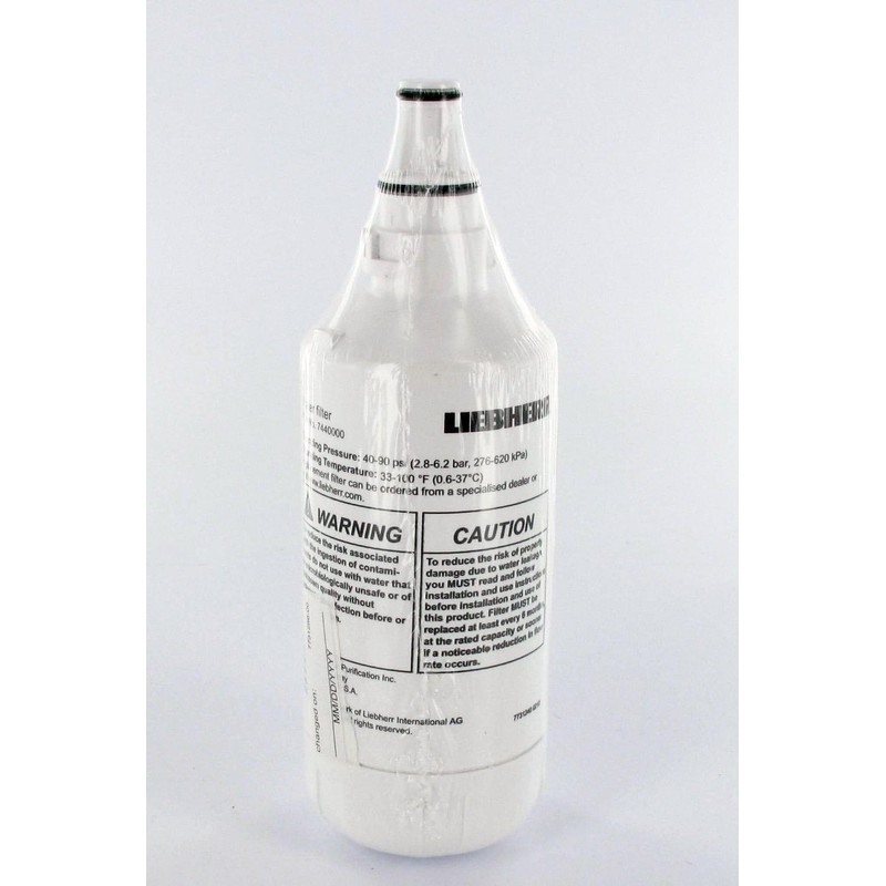 Liebherr 7440000 and 744000200 Refrigerator Water Filter OEM, white, small