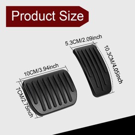 Middrivr Auto Aluminum Pedal Covers, Brake Accelerator Pedal Covers, Foot Pedal Pad Replacement, Nonslip Car Pedal Pads, Non-Slip Performance Accessories Pedal Covers Suitable for Model 3/Y (Black)