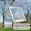Squirrel Proof Bird Feeders for Outdoors Hanging with Clear Window