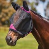 WeatherBeeta ComFiTec Deluxe Durable Mesh Mask with Ears, Black/Purple, Warmblood