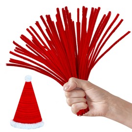 100PCS Red Pipe Cleaners,Colored Pipe Cleaners for Crafts,Pipe Cleaners Set,Pipe Cleaner Craft,Art and Craft Supplies