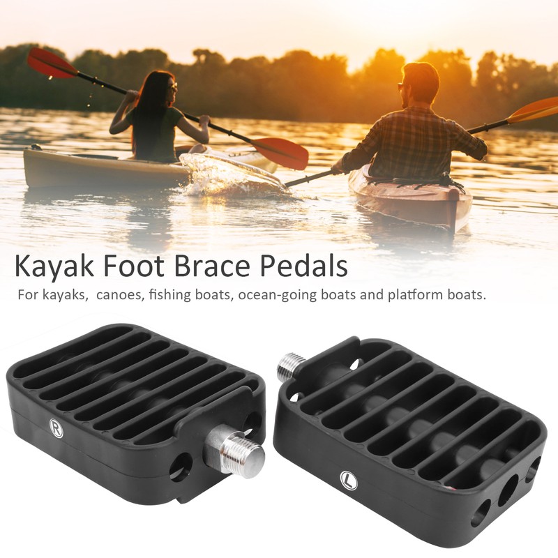 1Pair Plastic Canoeing Kayak Marine Boating Foot Braces Pedal Plate