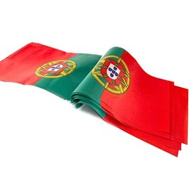 Portugal Portuguese String Banner Flag,16 ft 20 Mini Flags String, 5.5 x 8.2 Inch String Flag Banner, Indoor and Outdoor Party Decorations.