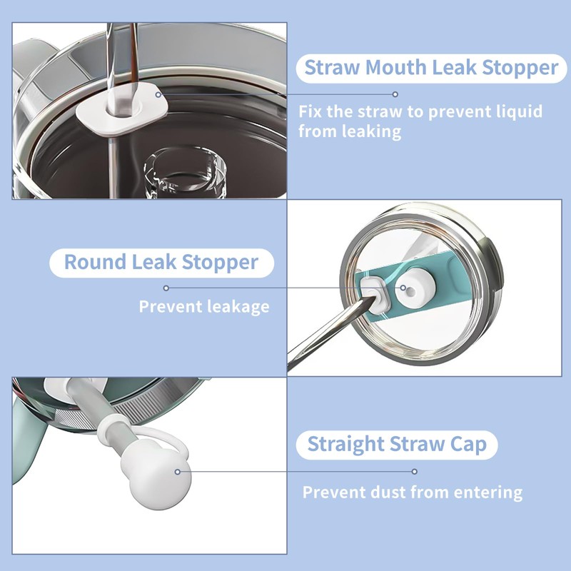 PEAKTOP 14PCS Strohhalm Abdeckung Für Cup, Silikon Strohhalm Abdeckung Cup