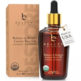 Aceite facial orgánico USDA, fabricado en Estados Unidos con ingredientes naturales, fórmula antienvejecimiento para pieles propensas al acné y grasas