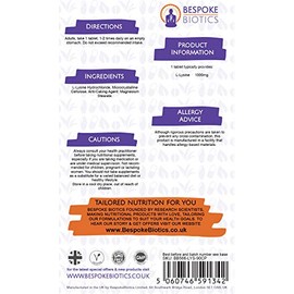 L-Lysine 1000mg - XL Box 3 Months 90 caps Not 60 | Opti- Ly 1000™ |Essential Amino Acid | Athletic Performance| Muscle Power | BP | Heart| Cold Sores| Leaky Gut| Sugar Support| Mood| Exam Anxiety
