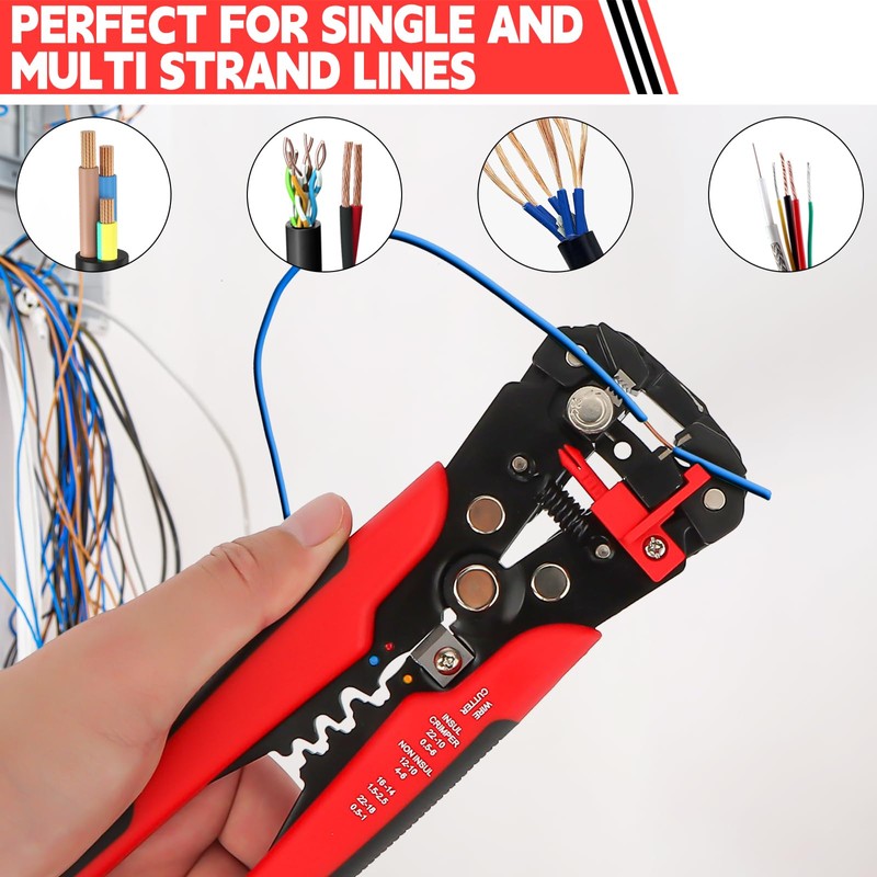 Wire Stripper and Crimping Tool and Wire Cutter, Wire Crimper,