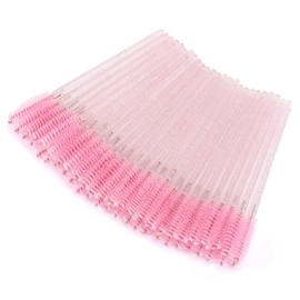 Tbestmax 50 varillas de rímel desechables, cepillos de cristal para cejas, extensiones de pestañas, brochas de maquillaje y pestañas postizas.        