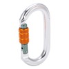 Locking Carabiner Clip Aluminum Alloy Oval Locking Heavy Duty Carabiner