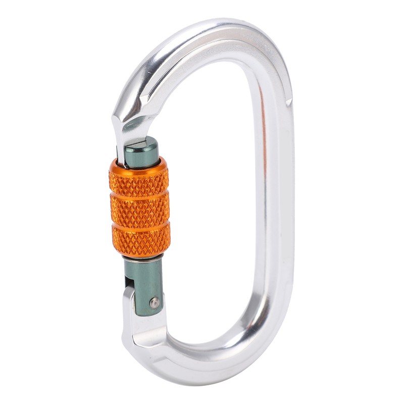 Locking Carabiner Clip Aluminum Alloy Oval Locking Heavy Duty Carabiner