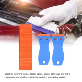 Rascador de Afeitar de 102 Piezas, Juego de Herramientas de Limpieza de Raspado ABS de Hoja de Doble Filo para Quitar Etiquetas Adhesivas