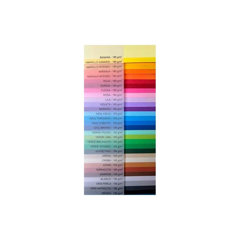 Cartulina Fabriano Colore Tamaño Carta 22x27.94 185g Cm 50 Hojas