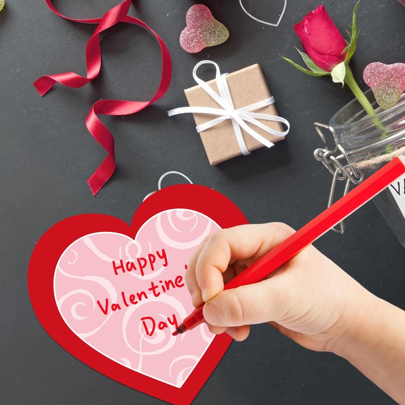 Fancy Land 90PCS Valentine’s Day Cutouts Paper Heart Cutouts for