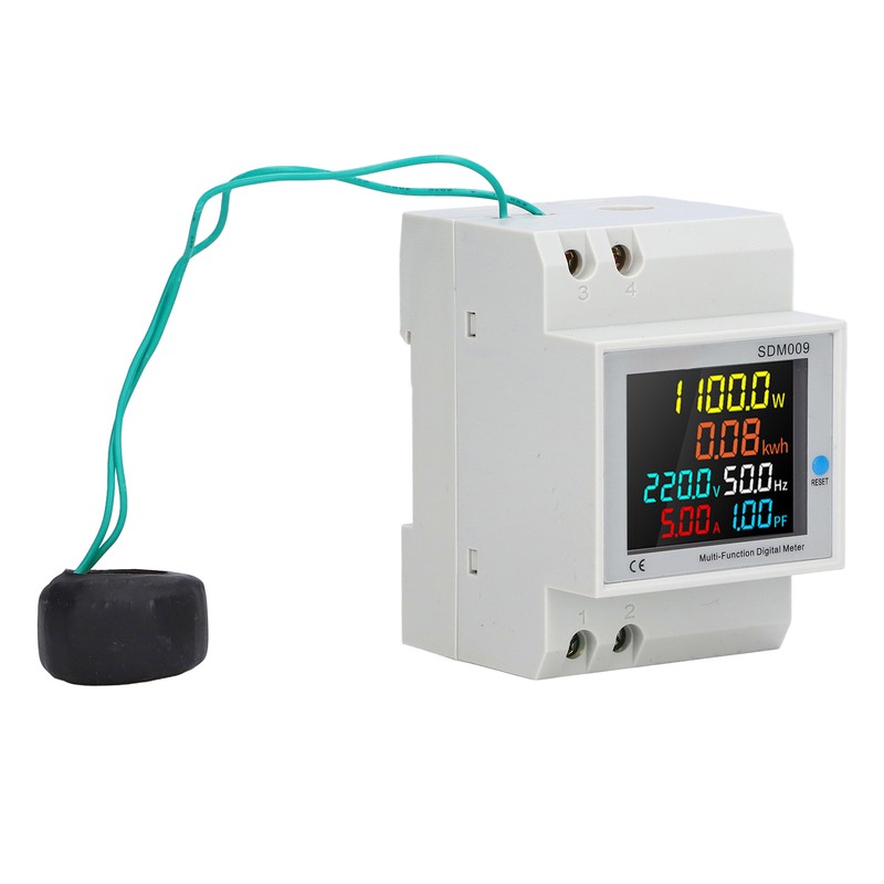 Single Phase Energy Meter Rail Frequency Power Factor Meters Multifunctional