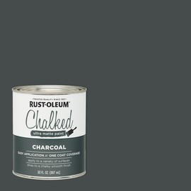 Rust-Oleum 285144 Ultra Matte Interior Chalked Acrylic Paint 30 oz, 30 Fl Oz (Pack of 1), Charcoal