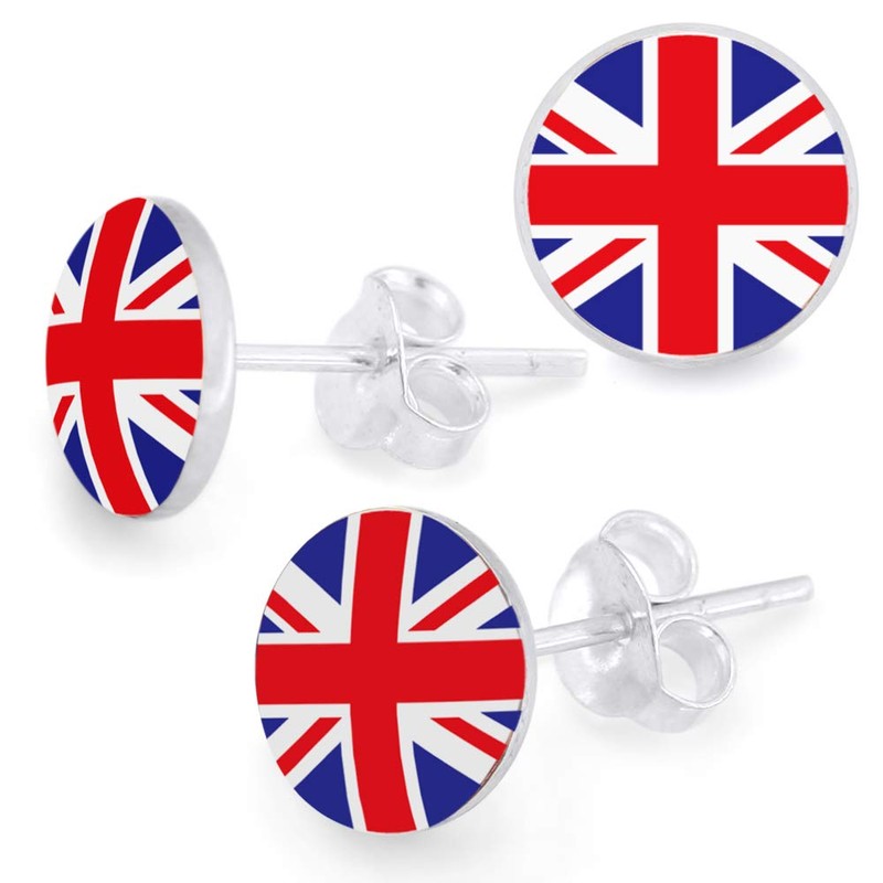 MONSTER PIERCING Union Jack Flag Logo Picture 925 Sterling Silver