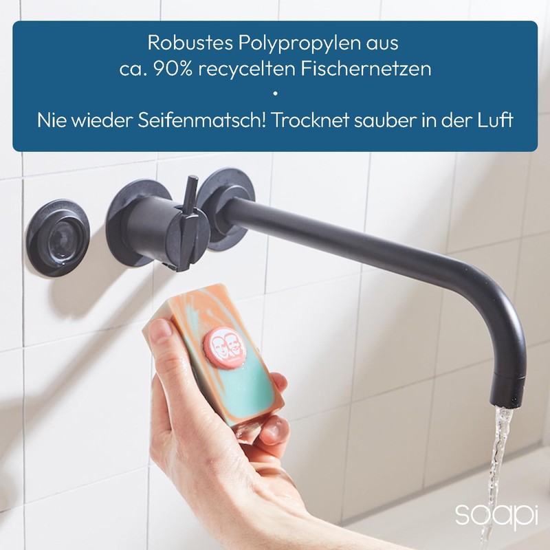 Soapi - Pack of 3 Floating Soap Holder Magnet for