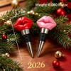 2 Packs Red and Pink Lips Wine Bottle Stopper -