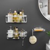 Kegii 3 Pack Shower Caddy, Bathroom Shower Shelf Organiser, White
