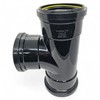 Duraplast UK™ Black 110mm (4 Inch) Soil Pushfit Tee 90