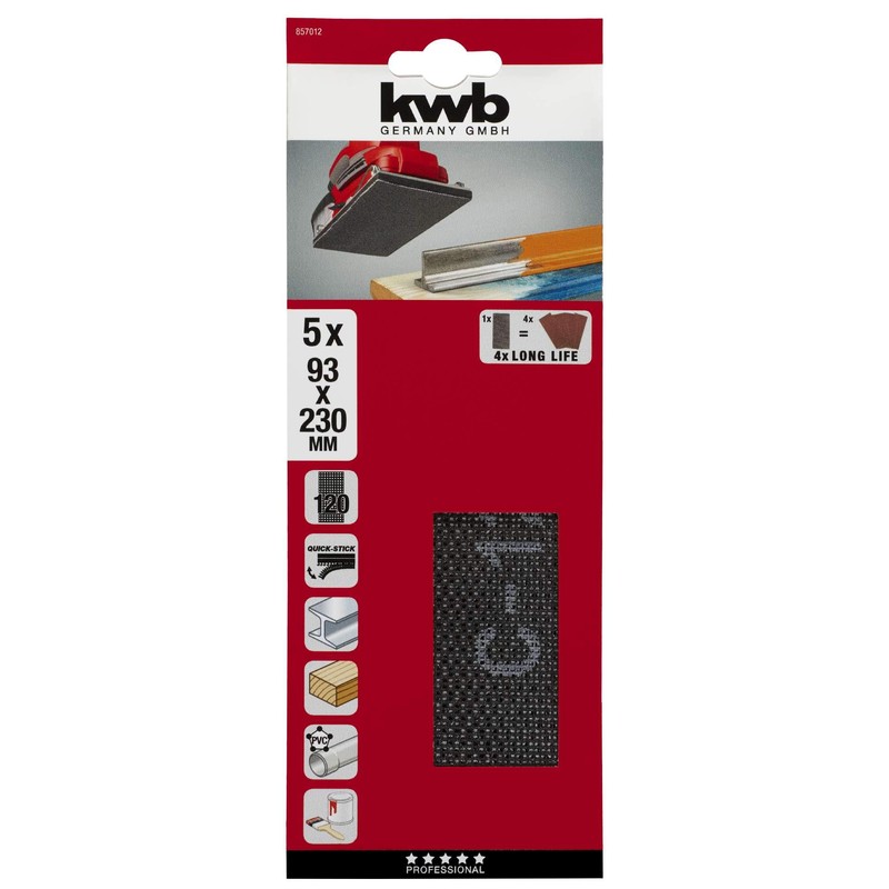 KWB Sanding Paper for Orbital Sanders 93 x 230 mm