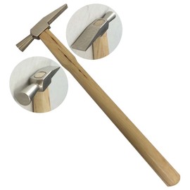 BENCH WIZARD 9" (22.9 cm) Swiss-Style Jeweler's Hammer | Stainless Steel | Dual-Headed: Flat Round & Sharp | Precision Craftsmanship | Solid Wood Handle
