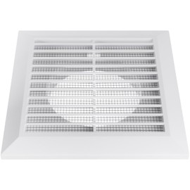 HVAC OV 4 Inch Fit - White Plastic Vent Cover - Exhaust Dryer Vent Cover - Built-in Protection Screen and Screws Included - Outside Dimensions: 6.7 x 6.7 Inches