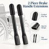 Wheelchair Brake Handle Extensions for Easier Brake Reach – 2-Piece