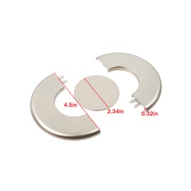 Wall Split Flange Escutcheon for 2.34 Inch Pipes 2Pcs Gold, Self-Adhesive Round Plumbing Cover Plates, ABS Pipe Flange, Bathroom, Kitchen & Toilet