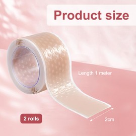 2 Stück Blasenpflaster, Silikonpflaster für Narben, Blasenpflaster für Hände, Fersen, Zehen, Um zu Verhindern, Dass Neue Schuhe und Stiefel an Den Füßen Reiben (Hautfarben)