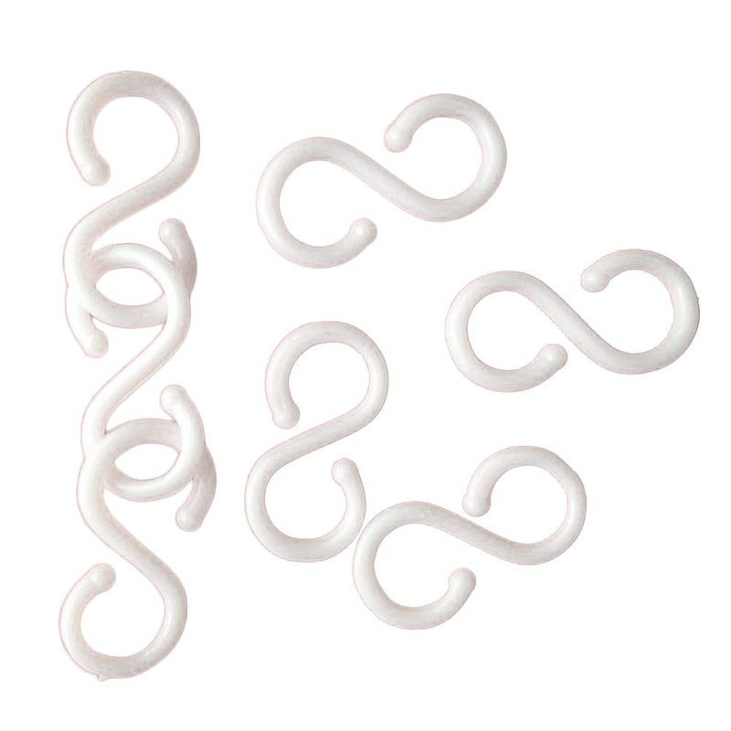 Healifty Plastic S-shaped Hooks Hangers Kitchen Bathroom Spoon Towel Clothes