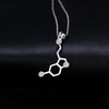 JewelryPalace Chain Love Serotonin Molecule, Chain Silver Cubic Zirconia, Women's