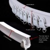 Yimisya Flexible Bendable Curtain Track, Wall Mount Heavy Duty Sliding