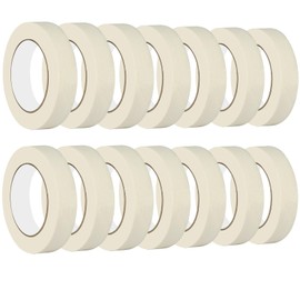 Lazybug studio Masking Tape 1 inch Wide, 14 Pack Adhesive Painting Tape Bulk for General Purpose Use, 1 inch x 55 Yards x 14 Rolls, 770 Yards in Total | Lazybug studio