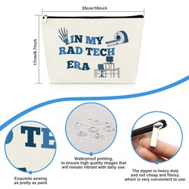 Rad Tech Gifts Makeup Bag Radiology Technologist X-ray Tech Gift Radiology Student Gift Cosmetic Bag Zipper Makeup Pouch Bag Radiology Tech Week Graduation Gifts for Radiologic Technologist Coworker
