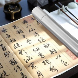 SEWACC Certificate Tube Stainless Steel Diploma Tube Wedding Birth Certificate Holder Metal Scroll Poster Container for Wedding Baby Keepsake