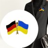Germany-Ukraine Friendship Pin Flags Pin Germany and Ukrainian Flag Lapel