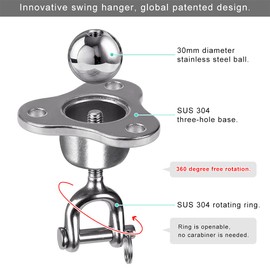 SELEWARE Heavy Bag Hanger Punching Bag Heavy Bag Ceiling Mount Hanger Silent Ball Swivel for Boxing Muay Thai Training Speed Bag, Heavy Duty Swing Hanger Swivel Hook for Tire Net Swing Hardware