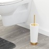 Sealskin Glossy Toilet Brush and Holder, Polyresin, Gold, 9.5 x