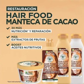 Kit Garnier Fructis Hair Food Cacao Rutina Completa Restauracion Rizos Shampoo, Acondicionador, Crema para Peinar y Mascarila 4 unidades              