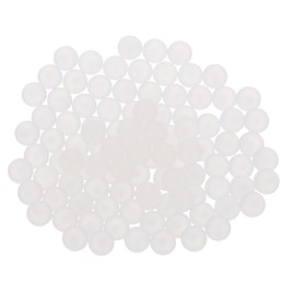 sourcing map 100pcs PP Plastic Bearing Balls 6mm Solid Plastic Balls, Precision Bearing Ball, White