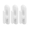 8Pcs Wall Self Adhesive Curtain Hooks White Reusable Plastic Curtain