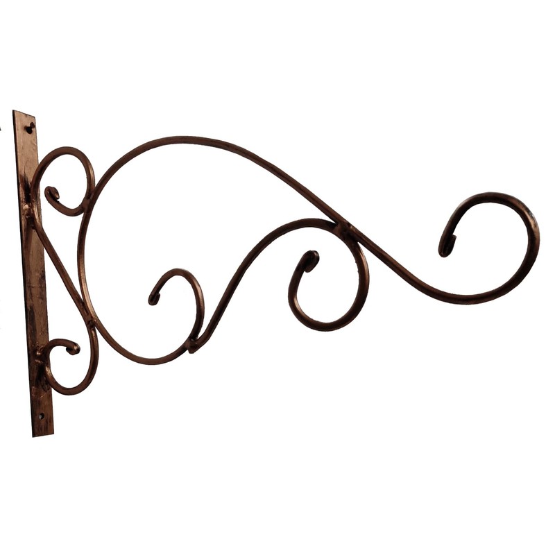 Purpledip Iron Wall Hook: Gold Finish Bracket Angle for Hanging